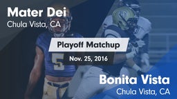 Matchup: Mater Dei High vs. Bonita Vista  2016