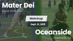 Matchup: Mater Dei High vs. Oceanside  2018