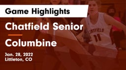 Chatfield Senior  vs Columbine  Game Highlights - Jan. 28, 2022
