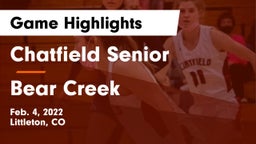 Chatfield Senior  vs Bear Creek Game Highlights - Feb. 4, 2022