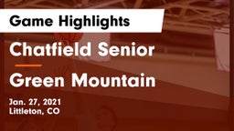 Chatfield Senior  vs Green Mountain  Game Highlights - Jan. 27, 2021