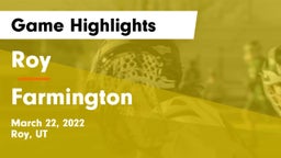 Roy  vs Farmington  Game Highlights - March 22, 2022