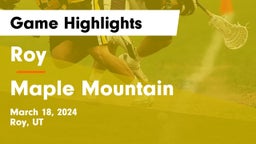 Roy  vs Maple Mountain  Game Highlights - March 18, 2024