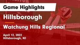 Hillsborough  vs Watchung Hills Regional  Game Highlights - April 12, 2022