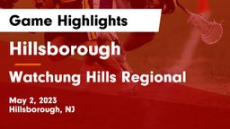 Hillsborough  vs Watchung Hills Regional  Game Highlights - May 2, 2023