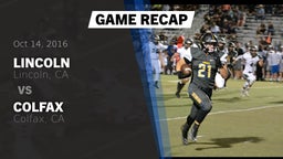 Recap: Lincoln  vs. Colfax  2016