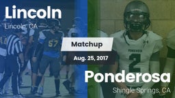 Matchup: Lincoln California vs. Ponderosa  2017