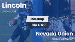 Matchup: Lincoln California vs. Nevada Union  2017