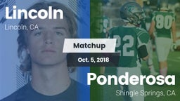 Matchup: Lincoln California vs. Ponderosa  2018