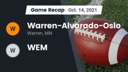 Recap: Warren-Alvarado-Oslo  vs. WEM 2021