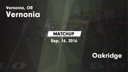 Matchup: Vernonia  vs. Oakridge 2016