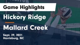 Hickory Ridge  vs Mallard Creek Game Highlights - Sept. 29, 2021