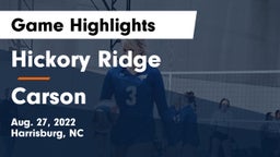 Hickory Ridge  vs Carson  Game Highlights - Aug. 27, 2022