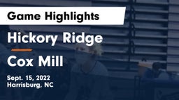 Hickory Ridge  vs Cox Mill Game Highlights - Sept. 15, 2022
