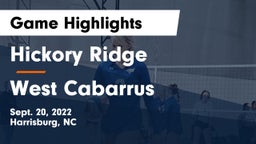 Hickory Ridge  vs West Cabarrus Game Highlights - Sept. 20, 2022