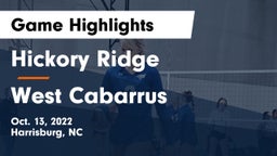 Hickory Ridge  vs West Cabarrus Game Highlights - Oct. 13, 2022