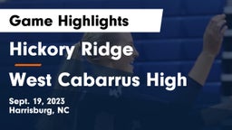 Hickory Ridge  vs West Cabarrus High  Game Highlights - Sept. 19, 2023