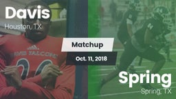 Matchup: Aldine Davis vs. Spring  2018