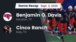 Recap: Benjamin O. Davis  vs. Cinco Ranch  2020