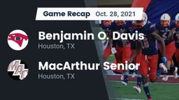 Recap: Benjamin O. Davis  vs. MacArthur Senior  2021