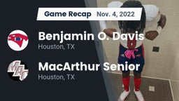 Recap: Benjamin O. Davis  vs. MacArthur Senior  2022