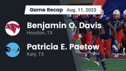 Recap: Benjamin O. Davis  vs. Patricia E. Paetow  2023
