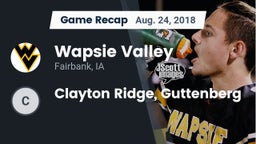 Recap: Wapsie Valley  vs. Clayton Ridge, Guttenberg 2018