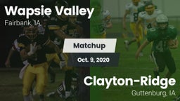 Matchup: Wapsie Valley vs. Clayton-Ridge  2020