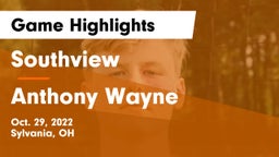 Southview  vs Anthony Wayne  Game Highlights - Oct. 29, 2022