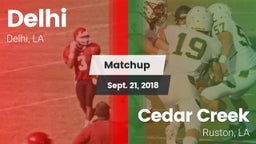Matchup: Delhi  vs. Cedar Creek  2018