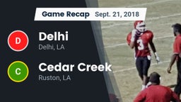 Recap: Delhi  vs. Cedar Creek  2018