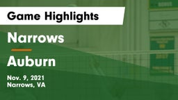 Narrows  vs Auburn  Game Highlights - Nov. 9, 2021