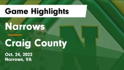 Narrows  vs Craig County Game Highlights - Oct. 24, 2022