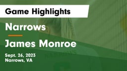 Narrows  vs James Monroe  Game Highlights - Sept. 26, 2023