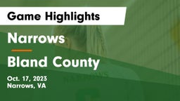 Narrows  vs Bland County  Game Highlights - Oct. 17, 2023
