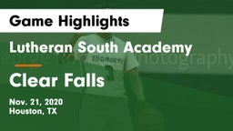 Lutheran South Academy vs Clear Falls  Game Highlights - Nov. 21, 2020