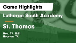 Lutheran South Academy vs St. Thomas  Game Highlights - Nov. 23, 2021