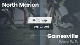 Matchup: North Marion High vs. Gainesville  2016