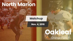 Matchup: North Marion High vs. Oakleaf  2016