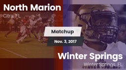 Matchup: North Marion High vs. Winter Springs  2017