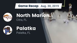 Recap: North Marion  vs. Palatka  2019