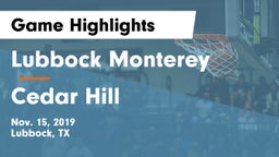 Lubbock Monterey  vs Cedar Hill  Game Highlights - Nov. 15, 2019