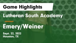 Lutheran South Academy vs Emery/Weiner Game Highlights - Sept. 22, 2022