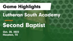 Lutheran South Academy vs Second Baptist Game Highlights - Oct. 20, 2022