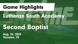 Lutheran South Academy vs Second Baptist Game Highlights - Aug. 26, 2023
