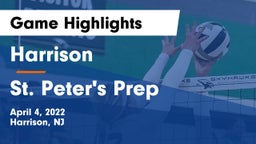 Harrison  vs St. Peter's Prep  Game Highlights - April 4, 2022