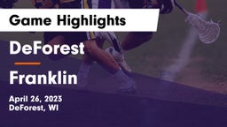 DeForest  vs Franklin  Game Highlights - April 26, 2023