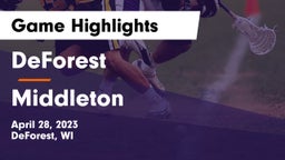 DeForest  vs Middleton  Game Highlights - April 28, 2023