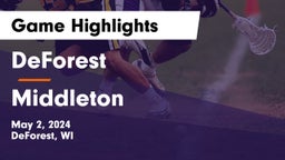 DeForest  vs Middleton  Game Highlights - May 2, 2024