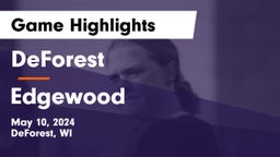 DeForest  vs Edgewood  Game Highlights - May 10, 2024
